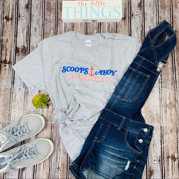 Anaya’s Boutique Tops - Stranger Things Scoops ahoy T-Shirt Size Medium